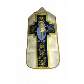 Ornat rzymski haftowany Matka Boża Szkaplerzna - Ornaty Maryjne