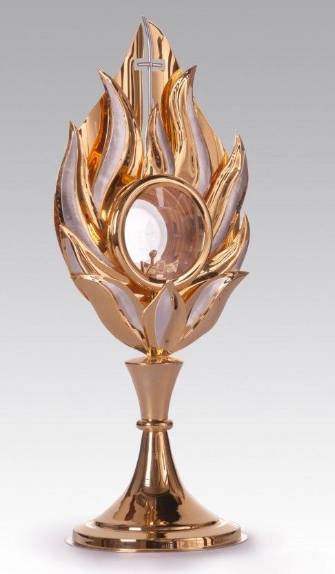 Monstrancja pozłacana, elementy srebrzone - 60 cm (S16) - MONSTRANCJE - Nowość