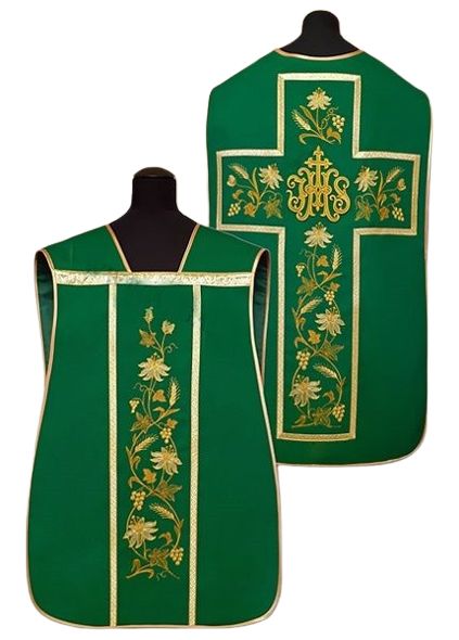 Ornat rzymski IHS kolory liturgiczne (45) - Ornaty rzymskie - zdjęcie 4 - Ornat rzymski IHS kolory liturgiczne (45)