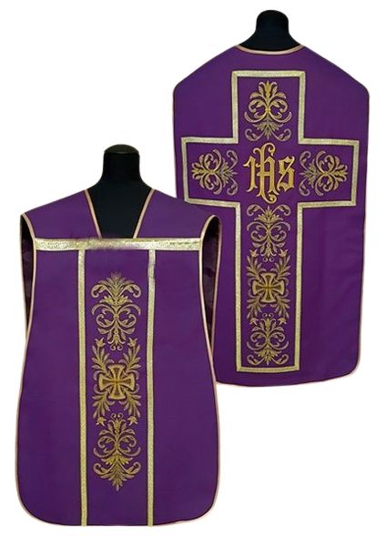 Ornat rzymski IHS kolory liturgiczne (44) - Ornaty rzymskie - zdjęcie 2 - Ornat rzymski IHS kolory liturgiczne (44)