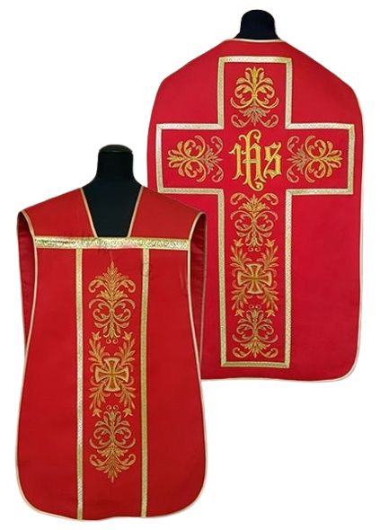 Ornat rzymski IHS kolory liturgiczne (44) - Ornaty rzymskie - zdjęcie 3 - Ornat rzymski IHS kolory liturgiczne (44)