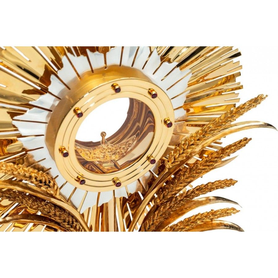 Monstrancja złocona, bogato zdobiona - 63 cm (S028) - MONSTRANCJE - zdjęcie 2 - Monstrancja złocona, bogato zdobiona - 63 cm (S028)