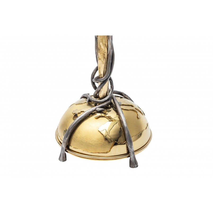 Monstrancja złocona w kształcie krzewu róży - 70 cm (S038) - MONSTRANCJE - zdjęcie 2 - Monstrancja złocona w kształcie krzewu róży - 70 cm (S038)