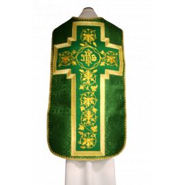 Ornat rzymski zielony, rozeta IHS (55) - Ornaty rzymskie
