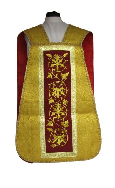 Ornat rzymski miodowy, rozeta (53) - Ornaty rzymskie - zdjęcie 2 - Ornat rzymski miodowy, rozeta (53)