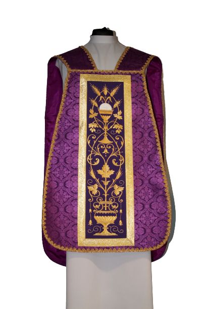 Ornat rzymski fioletowy Serce Pana Jezusa (52) - Ornaty rzymskie - zdjęcie 2 - Ornat rzymski fioletowy Serce Pana Jezusa (52)