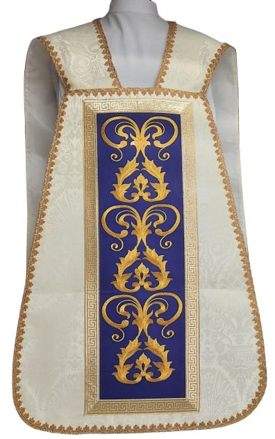 Ornat rzymski haftowany motyw Maryjny - ORNATY - zdjęcie 2 - Ornat rzymski haftowany motyw Maryjny