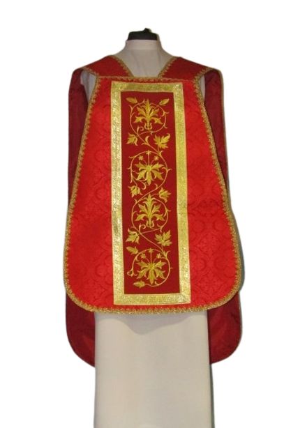 Ornat rzymski czerwony Święty Piotr (62) - Ornaty z wizerunkiem świętych - zdjęcie 2 - Ornat rzymski czerwony Święty Piotr (62)