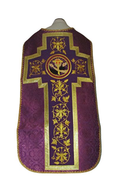 Ornat rzymski haftowany Symbol Franciszkański - Ornaty rzymskie - Nowość