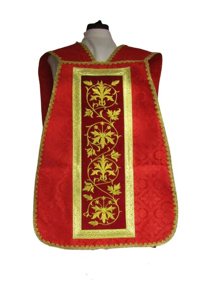 Ornat rzymski haftowany Chrystus Król (2) - Ornaty z Jezusem - zdjęcie 2 - Ornat rzymski haftowany Chrystus Król (2)