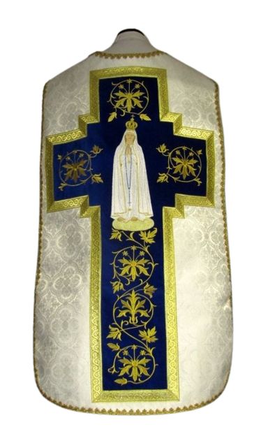 Ornat rzymski haftowany Matka Boża Fatimska - Ornaty Maryjne - Nowość