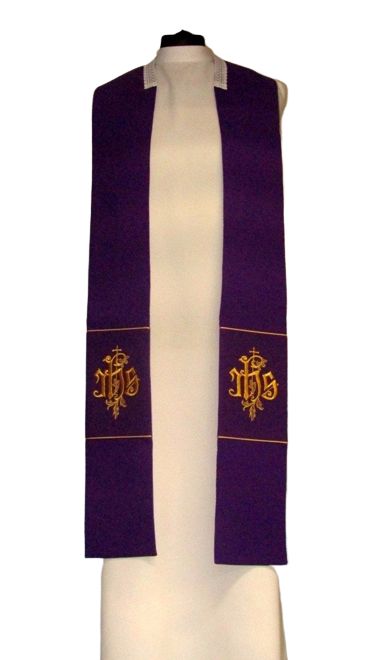 Kapa haftowana fioletowa - ornament (4) - KAPY LITURGICZNE - zdjęcie 2 - Kapa haftowana fioletowa - ornament (4)