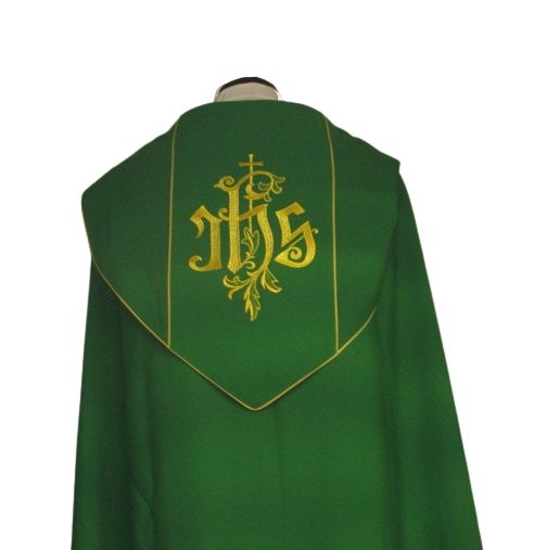 Kapa haftowana zielona - ornament (4) - KAPY LITURGICZNE - zdjęcie 2 - Kapa haftowana zielona - ornament (4)