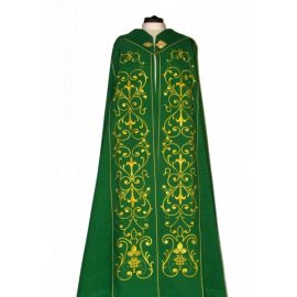 Kapa haftowana zielona - ornament (4) - KAPY LITURGICZNE