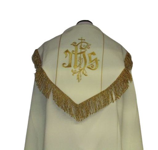 Kapa ślubna IHS - KAPY LITURGICZNE - zdjęcie 2 - Kapa ślubna IHS