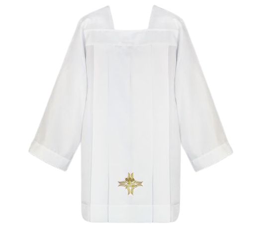 Komża kapłańska - haft złoty ryby (2) - KOMŻE I ALBY  KAPŁAŃSKIE - Nowość