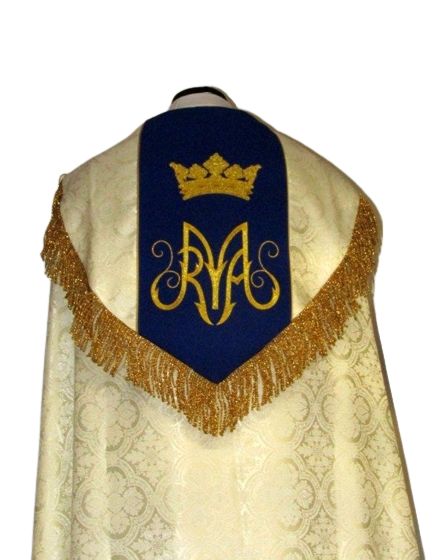 Kapa maryjna - materiał rozeta (02) - KAPY LITURGICZNE - zdjęcie 2 - Kapa maryjna - materiał rozeta (02)