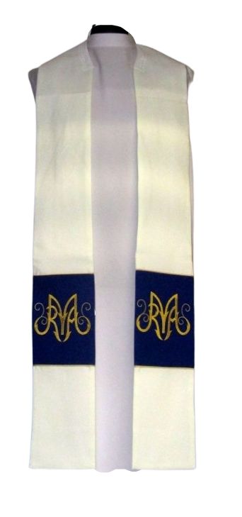 Kapa Maryjna - materiał ecru gładki - KAPY LITURGICZNE - zdjęcie 3 - Kapa Maryjna - materiał ecru gładki