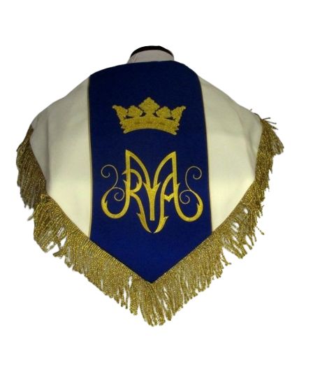 Kapa Maryjna - materiał ecru gładki - KAPY LITURGICZNE - zdjęcie 2 - Kapa Maryjna - materiał ecru gładki