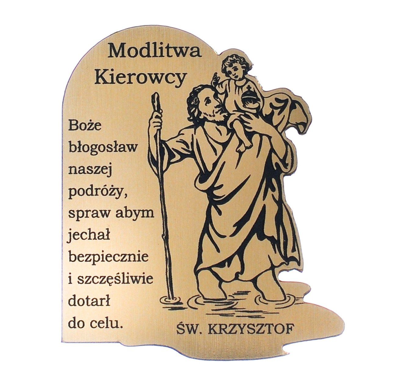 Święty Krzysztof - Plakietka samochodowa, laminowana (6) - ŚWIĘTY KRZYSZTOF - Nowość