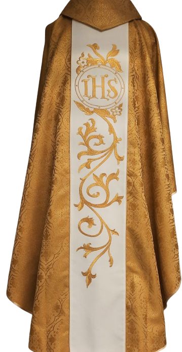 Ornat haftowany z wizerunkiem Świętego Józefa - rozeta  (9) - Ornaty z wizerunkiem świętych - zdjęcie 2 - Ornat haftowany z wizerunkiem Świętego Józefa - rozeta  (9)