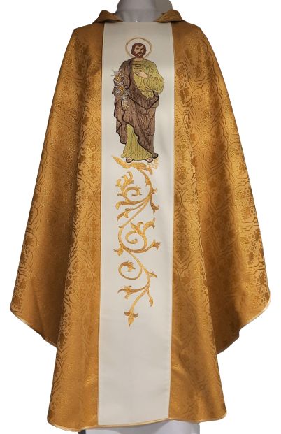 Ornat haftowany z wizerunkiem Świętego Józefa - rozeta  (9) - Ornaty z wizerunkiem świętych - Nowość