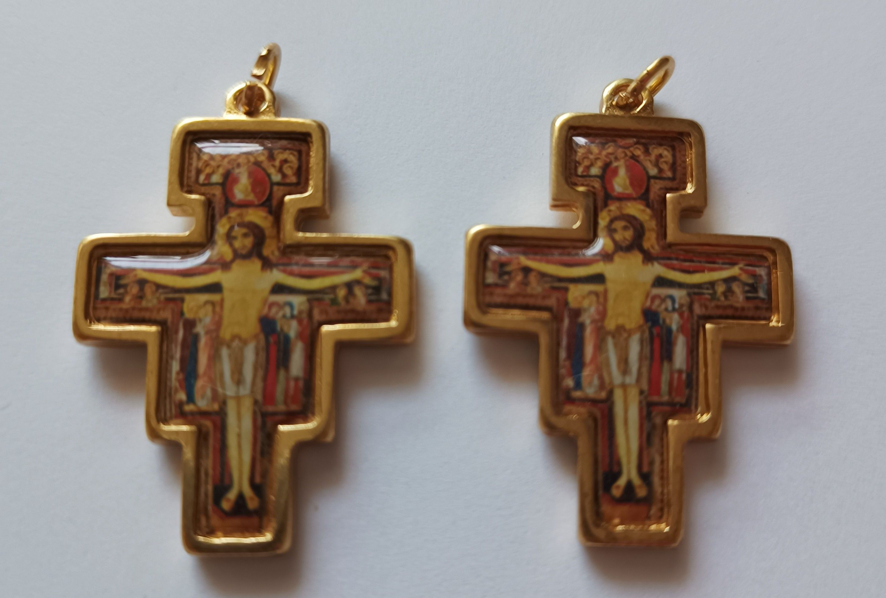 Krzyżyk św. Franciszka emaliowany 4 cm - KRZYŻE, KRZYŻYKI - Nowość