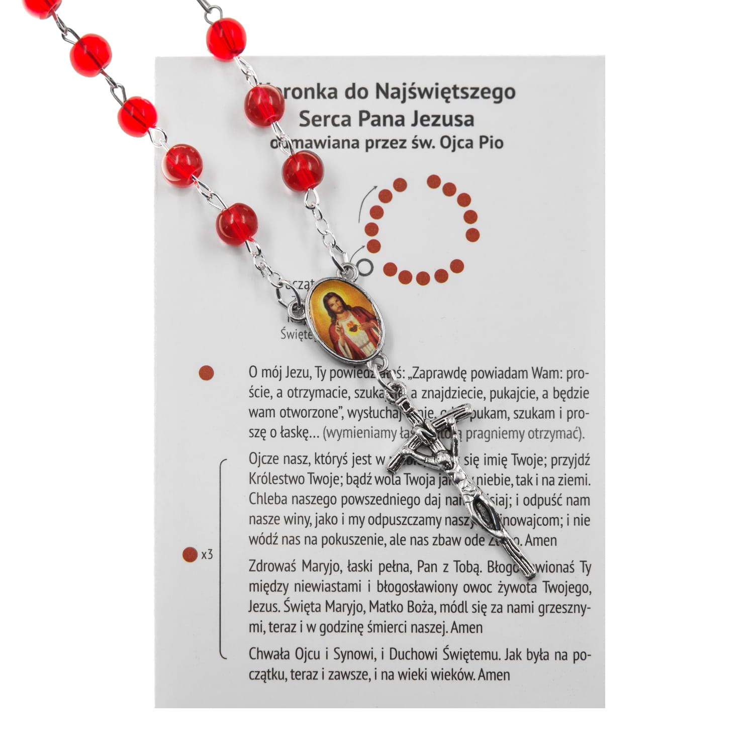 Koronka do Najświętszego SPJ + różaniec - RÓŻAŃCE, KORONKI, TAJEMNICE RÓŻAŃCOWE - zdjęcie 2 - Koronka do Najświętszego SPJ + różaniec