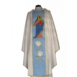 Ornat biały haftowany - MB Wspomożycielka Wiernych - Ornaty Maryjne