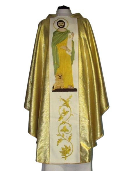 Ornat haftowany - Święty Marek - Ornaty z wizerunkiem świętych - zdjęcie 2 - Ornat haftowany - Święty Marek