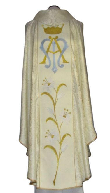 Ornat haftowany - Święta Anna - Ornaty z wizerunkiem świętych - zdjęcie 6 - Ornat haftowany - Święta Anna