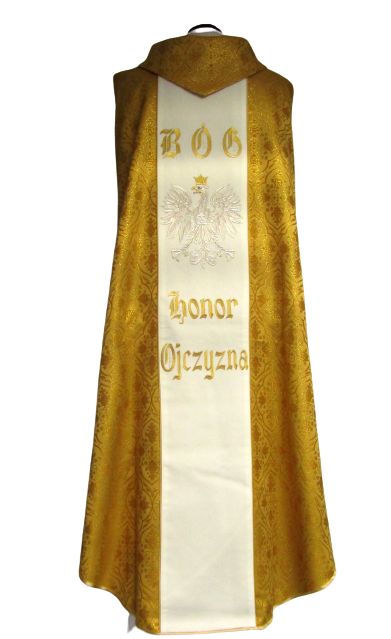 Ornat haftowany - MB Częstochowska z napisem (22) - Ornaty Maryjne - zdjęcie 2 - Ornat haftowany - MB Częstochowska z napisem (22)