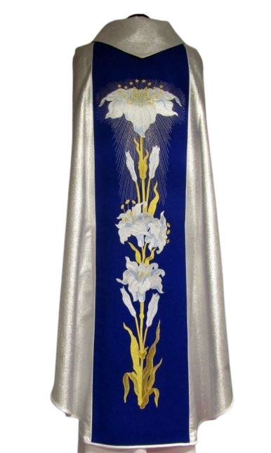 Ornat haftowany - Matka Boża Wniebowzięta - Ornaty Maryjne - zdjęcie 2 - Ornat haftowany - Matka Boża Wniebowzięta