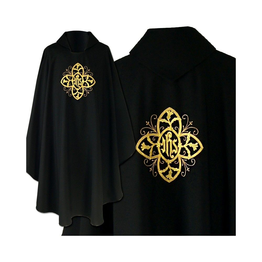 Ornat gotycki IHS- kolory liturgiczne (7) - Ornaty haftowane - zdjęcie 3 - Ornat gotycki IHS- kolory liturgiczne (7)