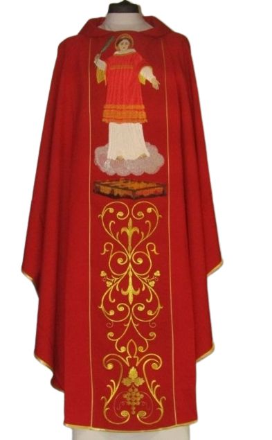 Ornat z wizerunkiem Św. Wawrzyniec - Ornaty z wizerunkiem świętych - Nowość