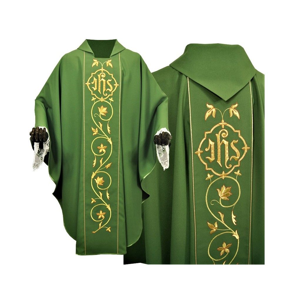 Ornat gotycki, materiał strecz, zielony (60) - Ornaty zielone - Nowość
