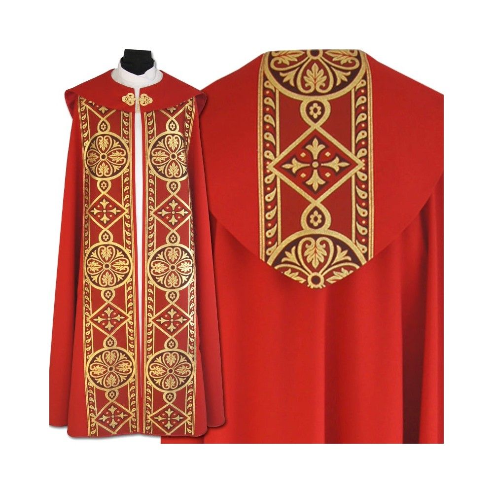 Kapa wzór gotycki - tkanina bawełna-stretch (3) - KAPY LITURGICZNE - Nowość