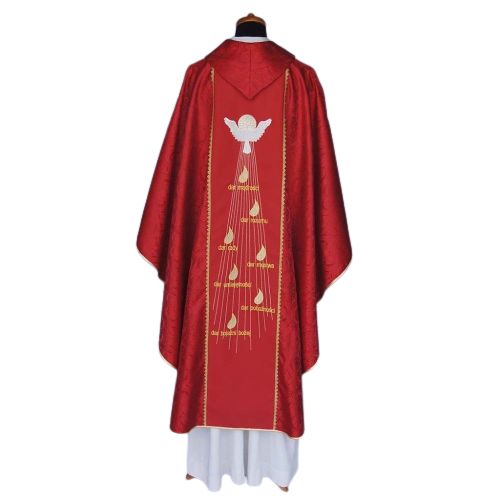 Ornat gotycki - Dary Ducha Świętego (27) - Ornaty z wizerunkiem świętych - zdjęcie 2 - Ornat gotycki - Dary Ducha Świętego (27)