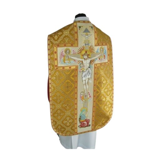 Ornat rzymski haftowany - Chrystus na krzyżu (22) - Ornaty z Jezusem - zdjęcie 5 - Ornat rzymski haftowany - Chrystus na krzyżu (22)