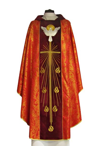 Ornat haftowany Duch Święty - aksamit (6) - SAKRAMENT BIERZMOWANIA - Nowość