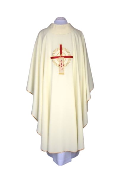 Ornat haftowany Baranek Boży (A5) - ORNATY WIELKANOCNE - zdjęcie 2 - Ornat haftowany Baranek Boży (A5)