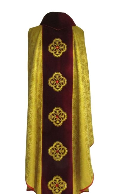 Ornat haftowany Baranek Ofiarny - materiał aksamit - ORNATY WIELKANOCNE - zdjęcie 2 - Ornat haftowany Baranek Ofiarny - materiał aksamit