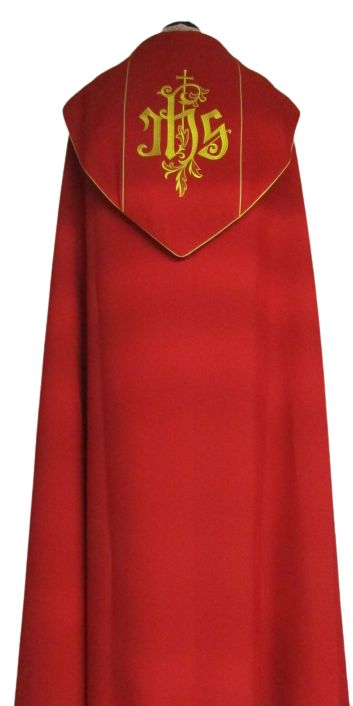 Kapa haftowana IHS - kolory liturgiczne (50) - KAPY LITURGICZNE - zdjęcie 2 - Kapa haftowana IHS - kolory liturgiczne (50)