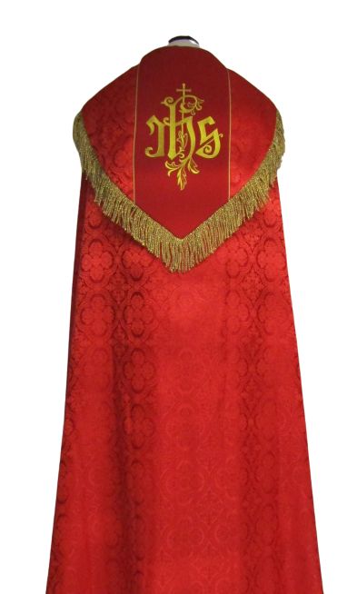 Kapa haftowana IHS rozeta - kolory liturgiczne (50A) - KAPY LITURGICZNE - zdjęcie 2 - Kapa haftowana IHS rozeta - kolory liturgiczne (50A)