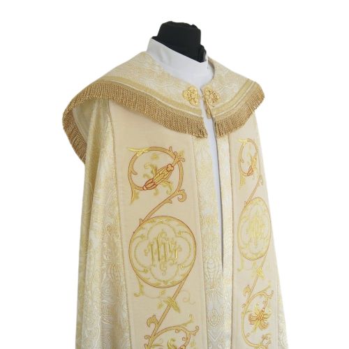 Kapa haftowana wzór gotycki - tkanina brokat (52) - KAPY LITURGICZNE - zdjęcie 2 - Kapa haftowana wzór gotycki - tkanina brokat (52)