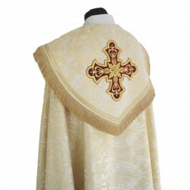 Kapa haftowana wzór gotycki - tkanina brokat (52) - KAPY LITURGICZNE - zdjęcie 3 - Kapa haftowana wzór gotycki - tkanina brokat (52)