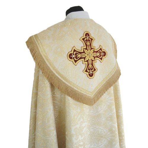 Kapa haftowana wzór gotycki - tkanina brokat (52) - KAPY LITURGICZNE - zdjęcie 3 - Kapa haftowana wzór gotycki - tkanina brokat (52)