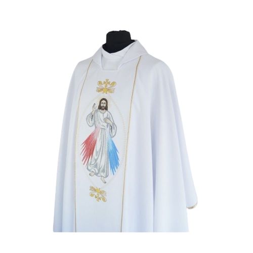 Ornat haftowany Jezus Miłosierny (05) - Ornaty z Jezusem - zdjęcie 2 - Ornat haftowany Jezus Miłosierny (05)