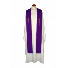 Stuła haftowana do koncelebry - kolory liturgiczne (2) - EUCHARYSTYCZNE