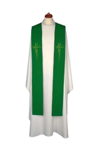 Stuła haftowana do koncelebry - kolory liturgiczne (2) - EUCHARYSTYCZNE - zdjęcie 4 - Stuła haftowana do koncelebry - kolory liturgiczne (2)